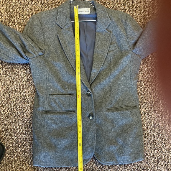 Vintage Women’s Changing Scene Blazer in Recycled Wool Blend Grey Size 12 - Picture 12 of 15